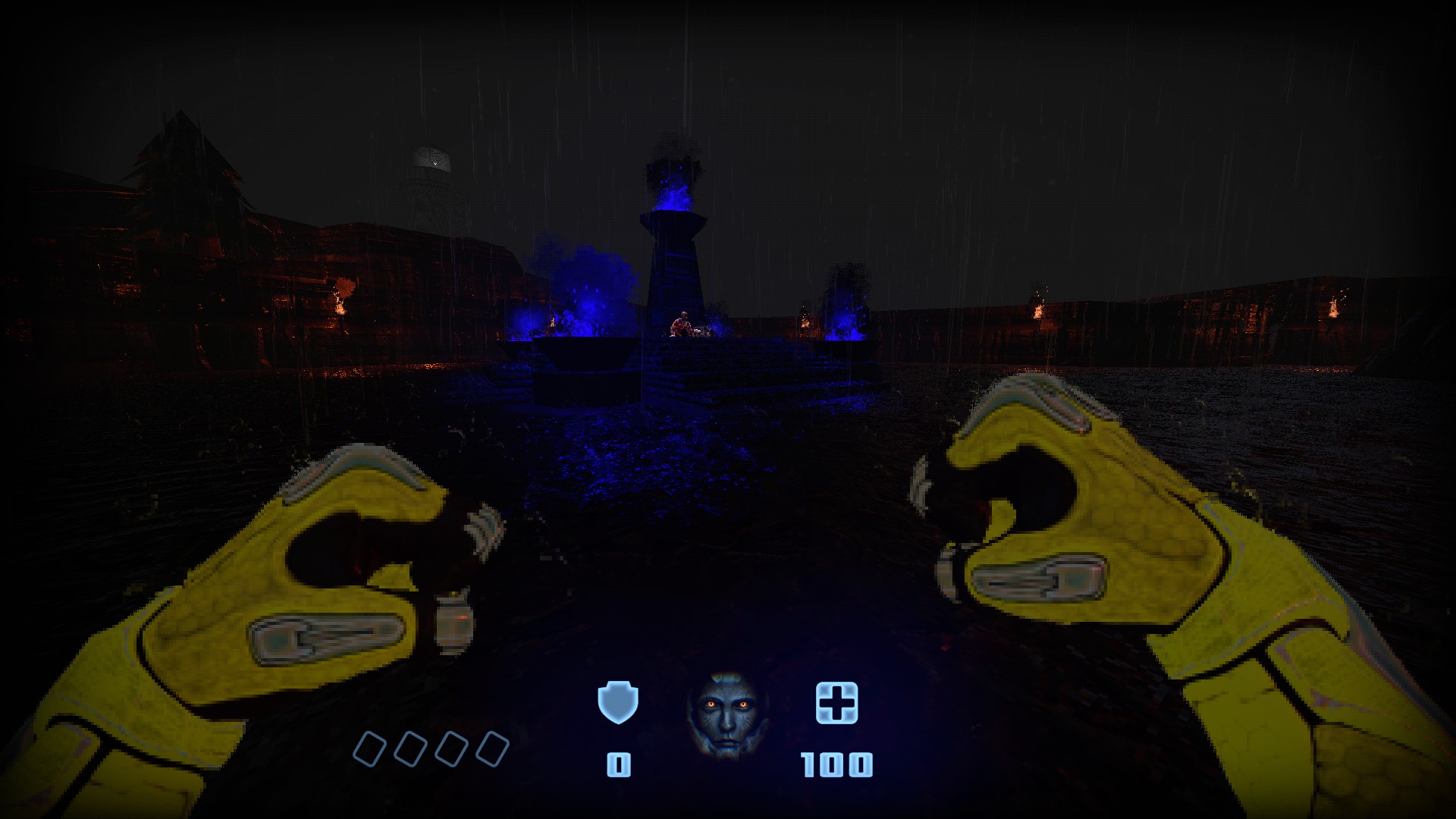 Screenshot of the altar with all braziers lit