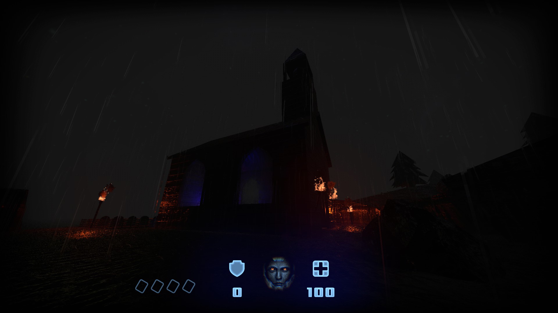 Screenshot of the church area